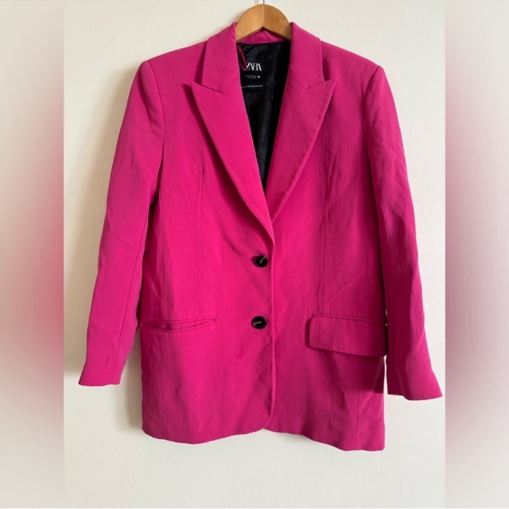 Zara Vibrant Pink Oversized Blazer S